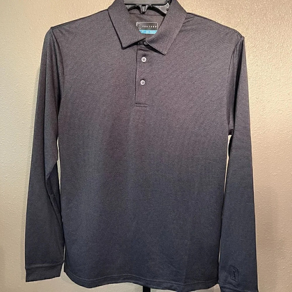 Men's PGA Tour Long Sleeve Heather Gray 100% Polyester in size SMALL NEW w/tags - Picture 5 of 9